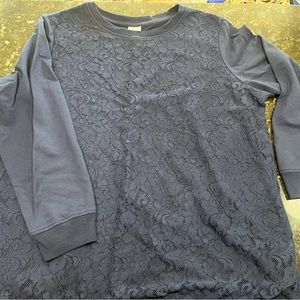 $5 when bundled. Sweatshirt with lace front